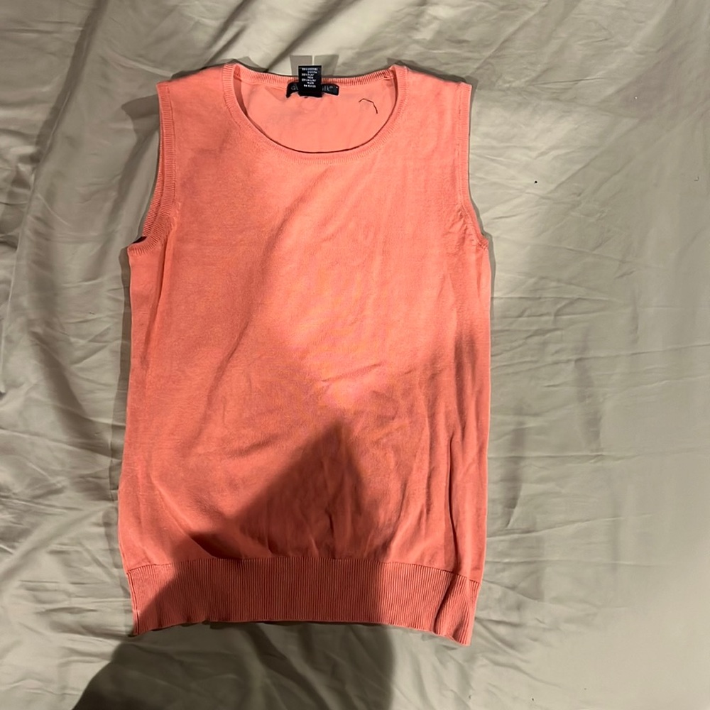 August silk sweater tank top